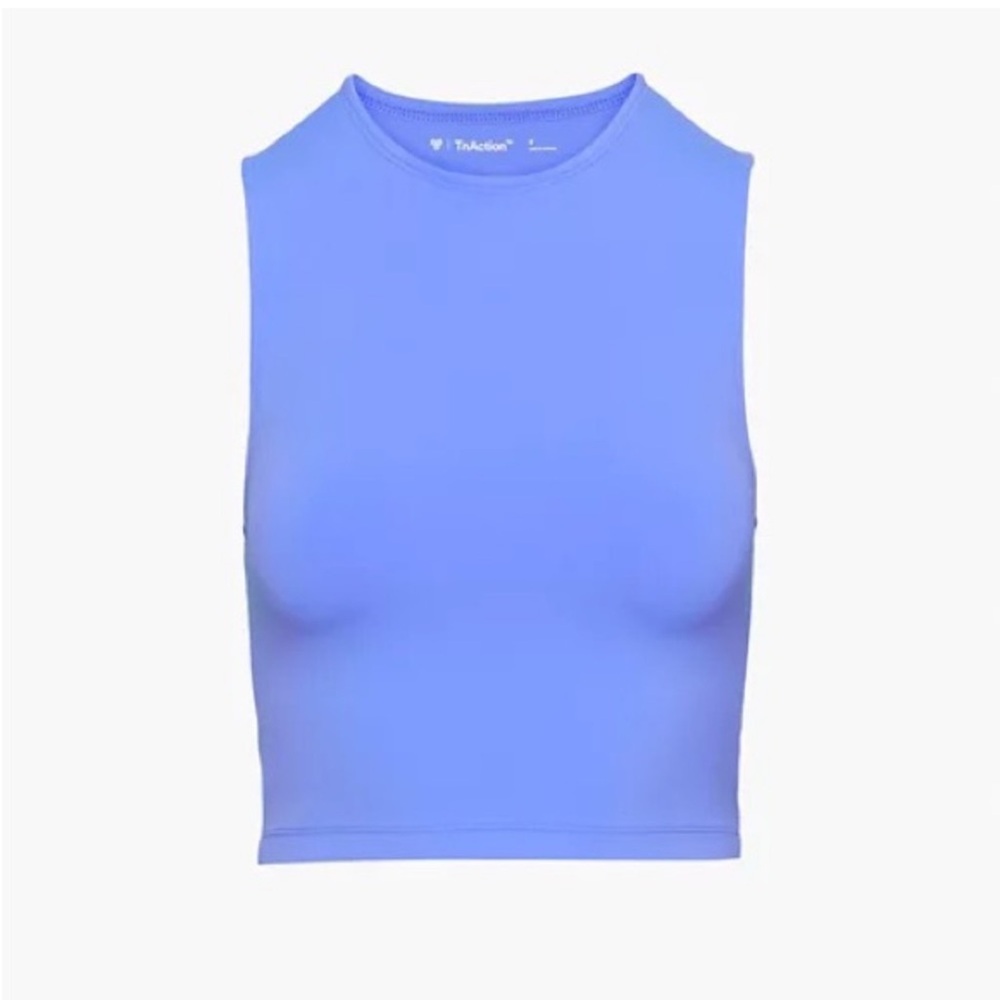 TNA Women's Crop Tank Top in Periwinkle Blue